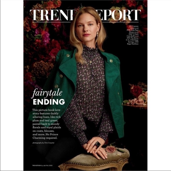 CAbi Knife Pleat Blouse – Romantic High Neck | Size M - Picture 2 of 11